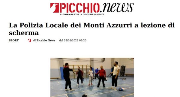 Avviato il corso di scherma per la Polizia locale dei Monti Azzurri