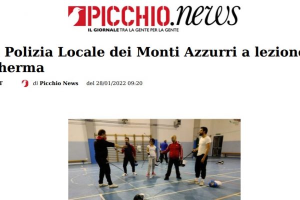 Avviato il corso di scherma per la Polizia locale dei Monti Azzurri